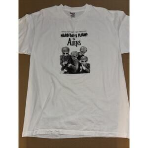 Vintage Beatles Parody Aliens Hard Day’s Flight T-shirt XL 23x30